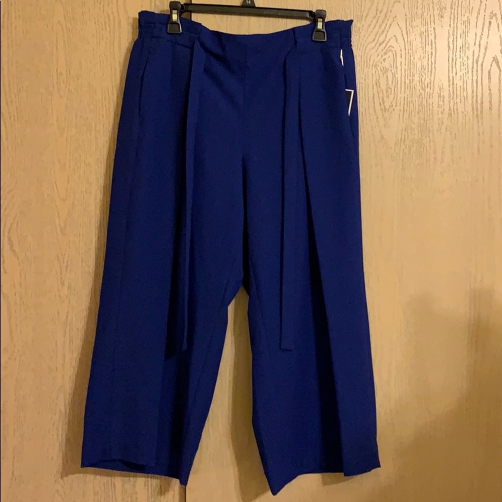 Wide leg mid calf pants